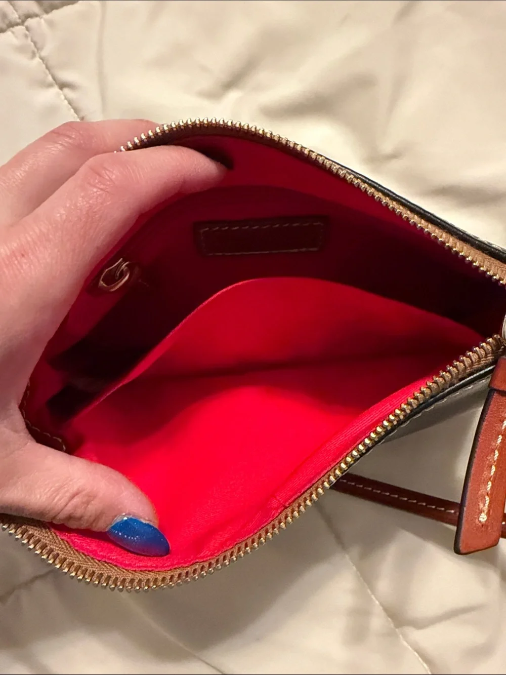 Dooney & Bourke Black Leather Crossbody with Brown Trim